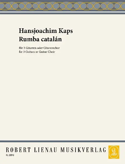 Cover: 9790011220108 | Rumba catalán, 3 Gitarren (Gitarrenchor), Partitur und Stimmen | Kaps