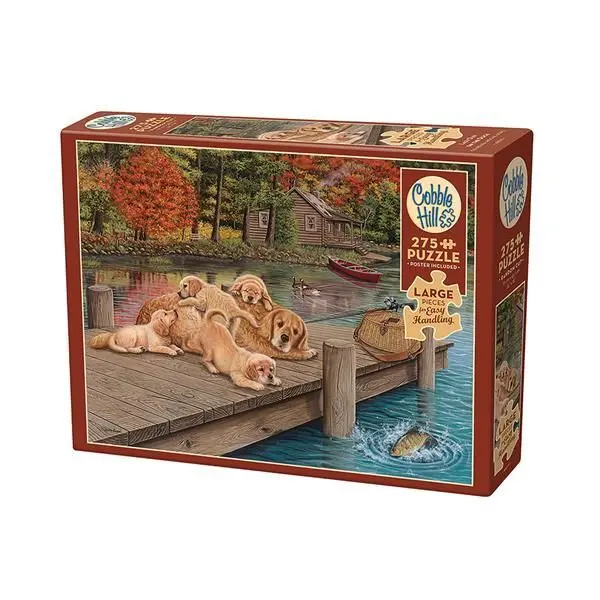 Cover: 625012480208 | Cobble Hill Golden Retriever am Steg 275 Teile | Spiel | In Spielebox