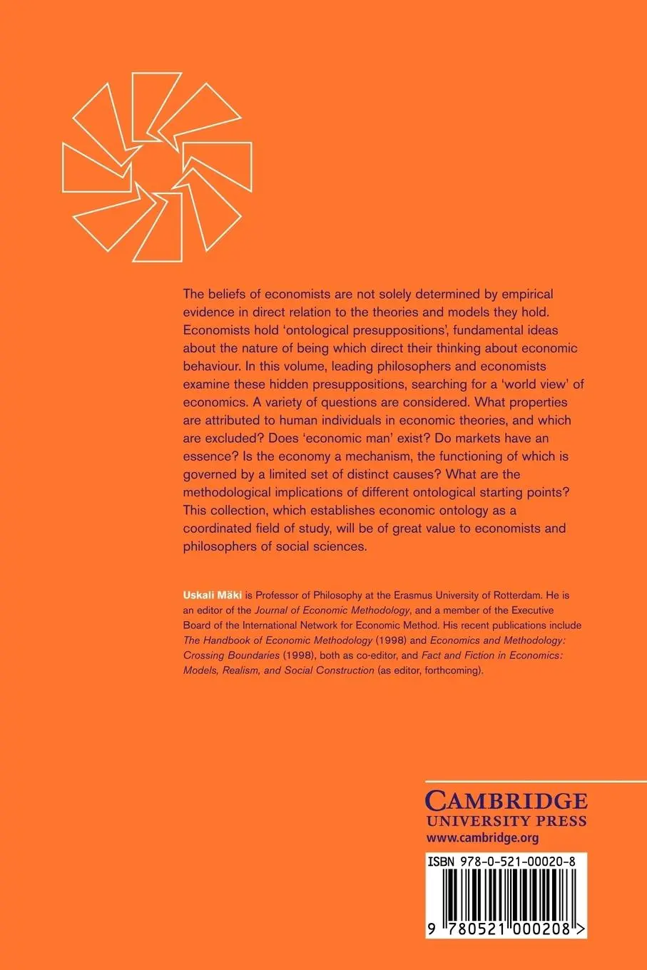 Rückseite: 9780521000208 | The Economic World View | Studies in the Ontology of Economics | Buch