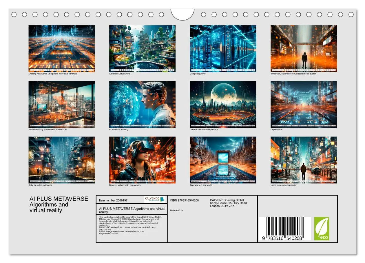 Bild: 9783516540208 | AI PLUS METAVERSE Algorithms and virtual reality (Wall Calendar...
