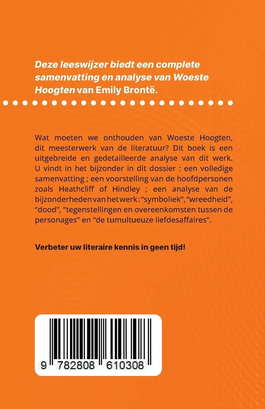 Rückseite: 9782808610308 | Woeste Hoogten van Emily Brontë (Boekanalyse) | Natalia Torres Behar