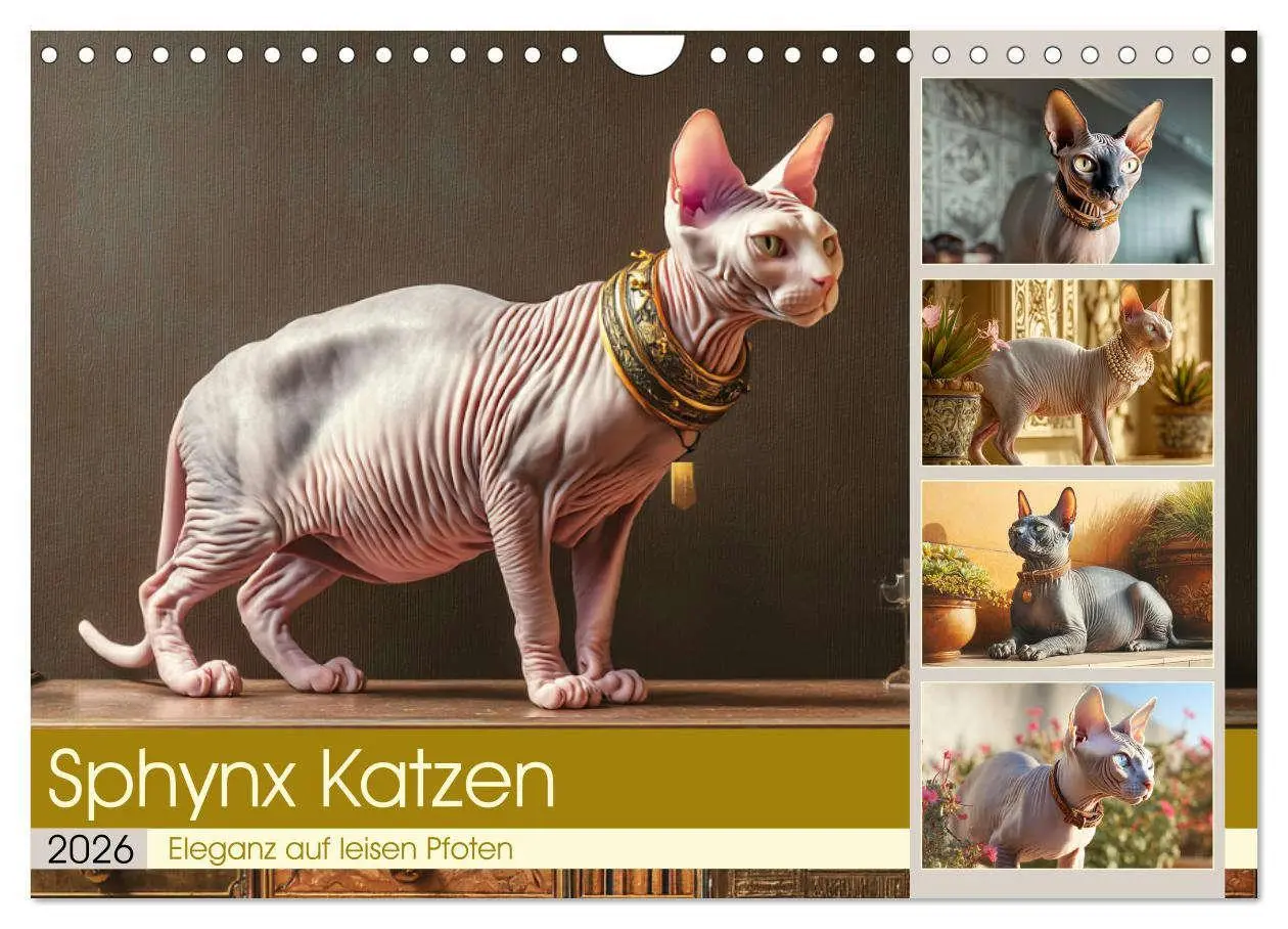 Cover: 9783457990308 | Sphinx Katzen. Eleganz auf leisen Pfoten (Wandkalender 2026 DIN A4...