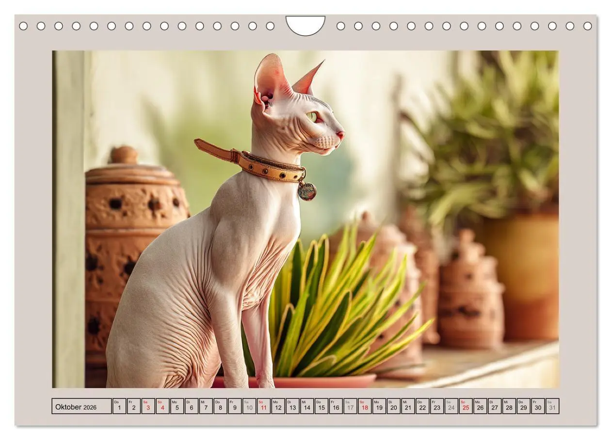Bild: 9783457990308 | Sphinx Katzen. Eleganz auf leisen Pfoten (Wandkalender 2026 DIN A4...