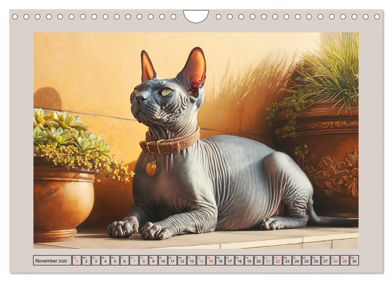 Bild: 9783457990308 | Sphinx Katzen. Eleganz auf leisen Pfoten (Wandkalender 2026 DIN A4...