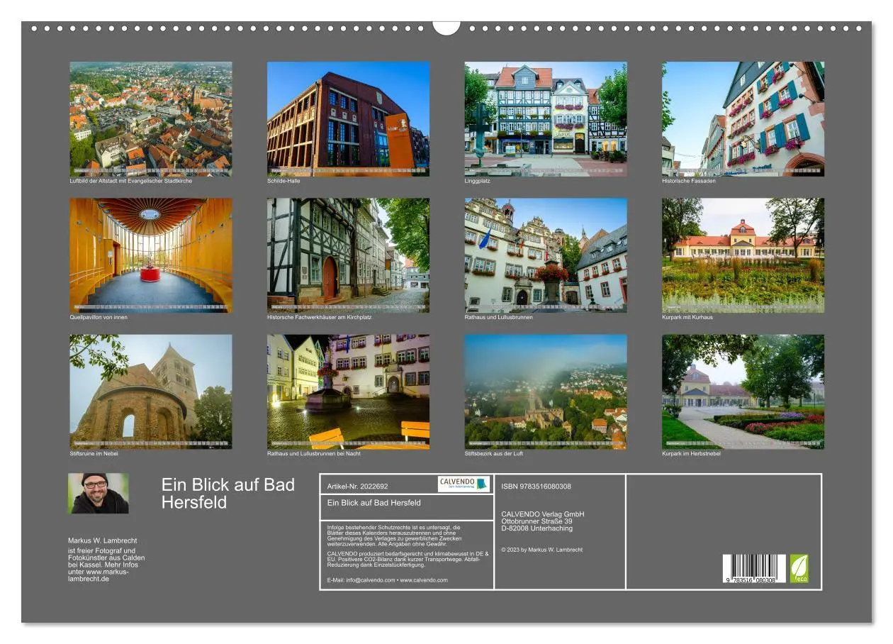 Bild: 9783516080308 | Ein Blick auf Bad Hersfeld (Wandkalender 2026 DIN A2 quer),...