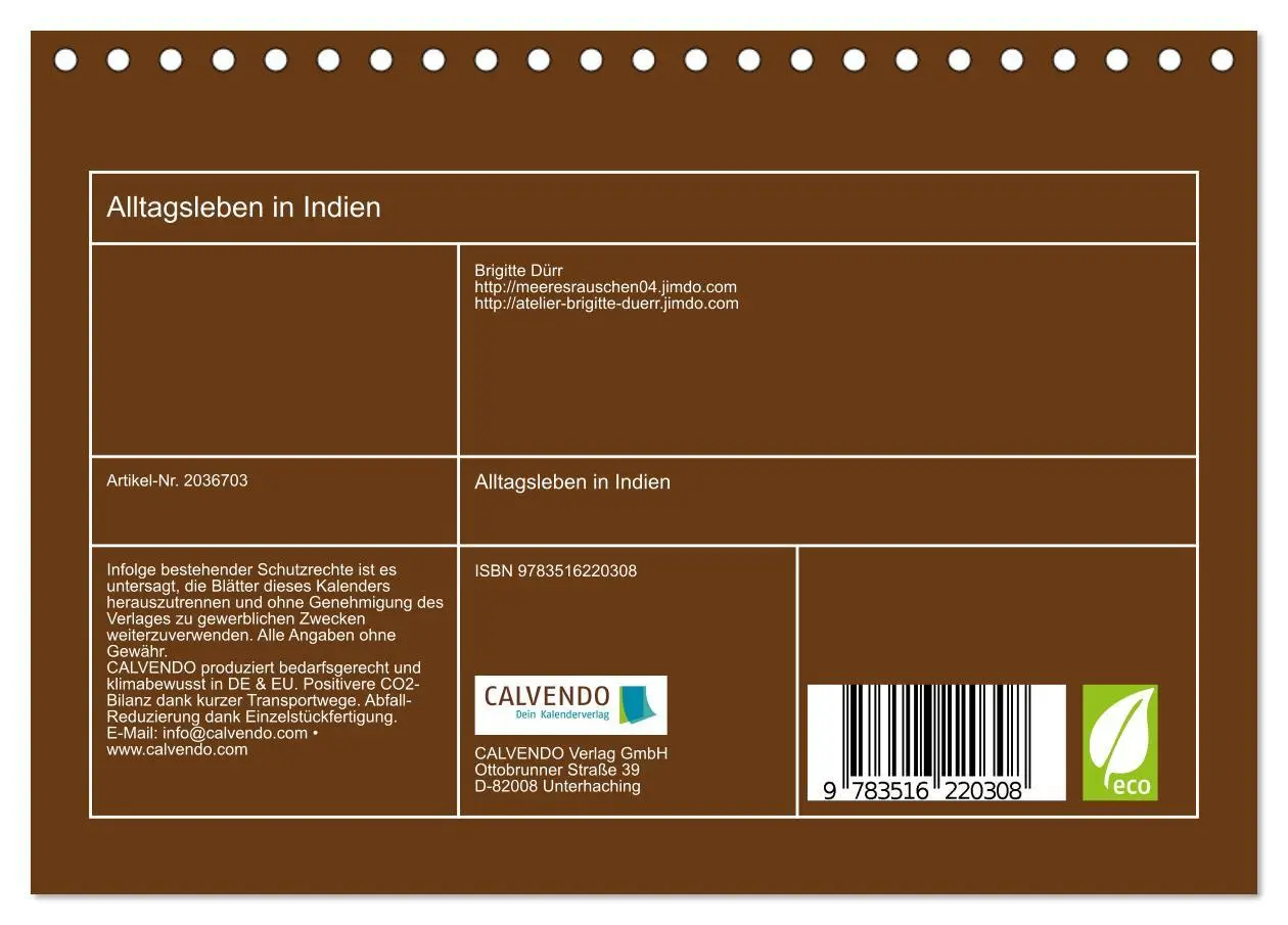 Bild: 9783516220308 | Alltagsleben in Indien (Tischkalender 2026 DIN A5 quer), CALVENDO...
