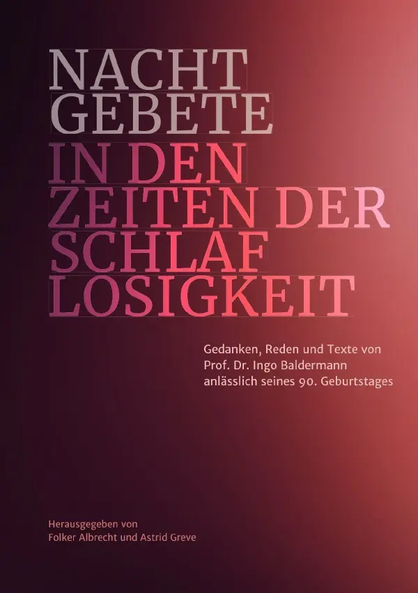 Cover: 9783750240308 | Nachtgebete in den Zeiten der Schlaflosigkeit | Ingo Baldermann | Buch