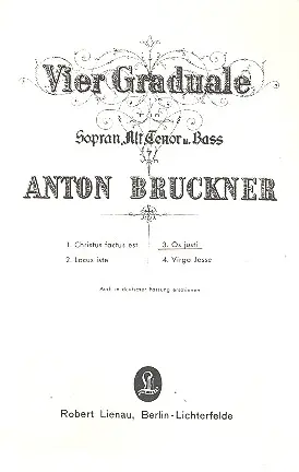Cover: 9790011130308 | Graduale | Nr. 3 Os justi | Anton Bruckner | Buch | EAN 9790011130308