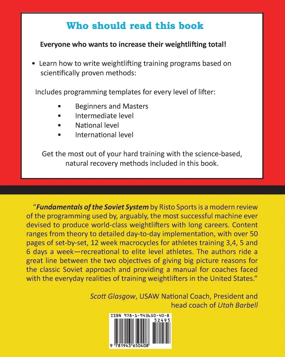 Rückseite: 9781943650408 | Fundamentals of the Soviet System: The Soviet Weightlifting System