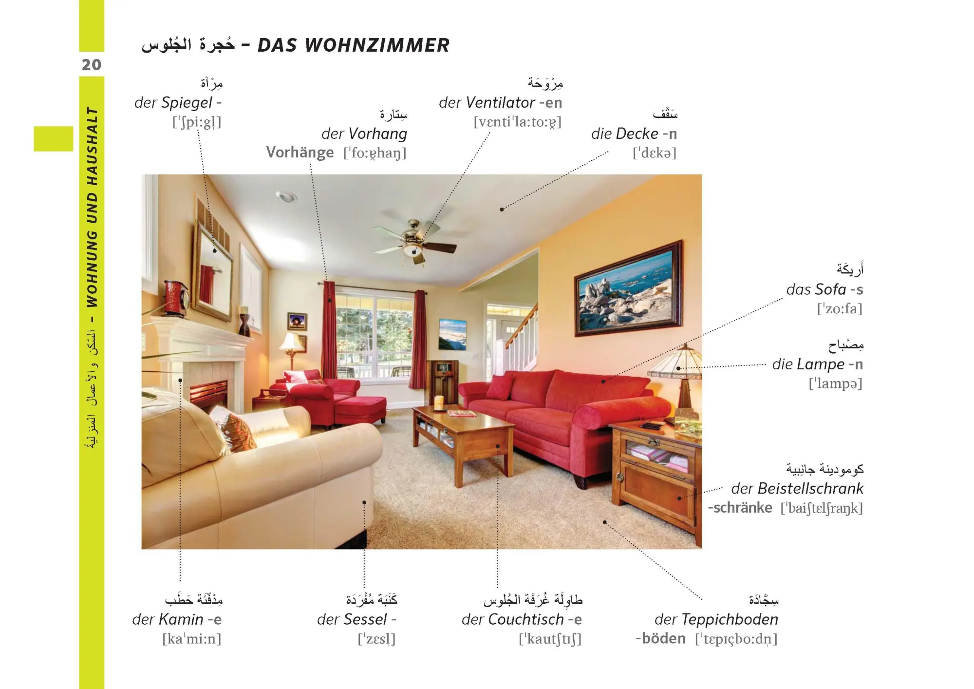Bild: 9783125160408 | PONS Bildwörterbuch Deutsch, Ausgangssprache Arabisch | Taschenbuch