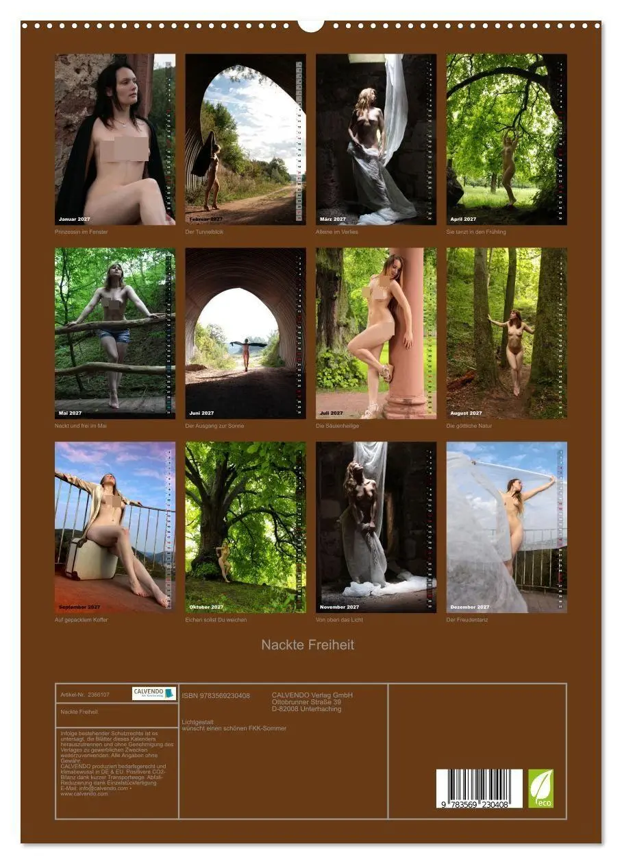Bild: 9783569230408 | Nackte Freiheit (hochwertiger Premium Wandkalender 2027 DIN A2...