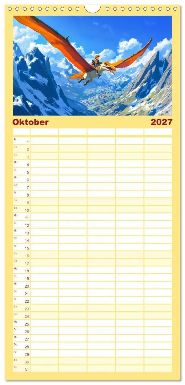 Bild: 9783594290408 | Familienplaner 2027 - Abenteuer mit Dinosauriern - Tolle...