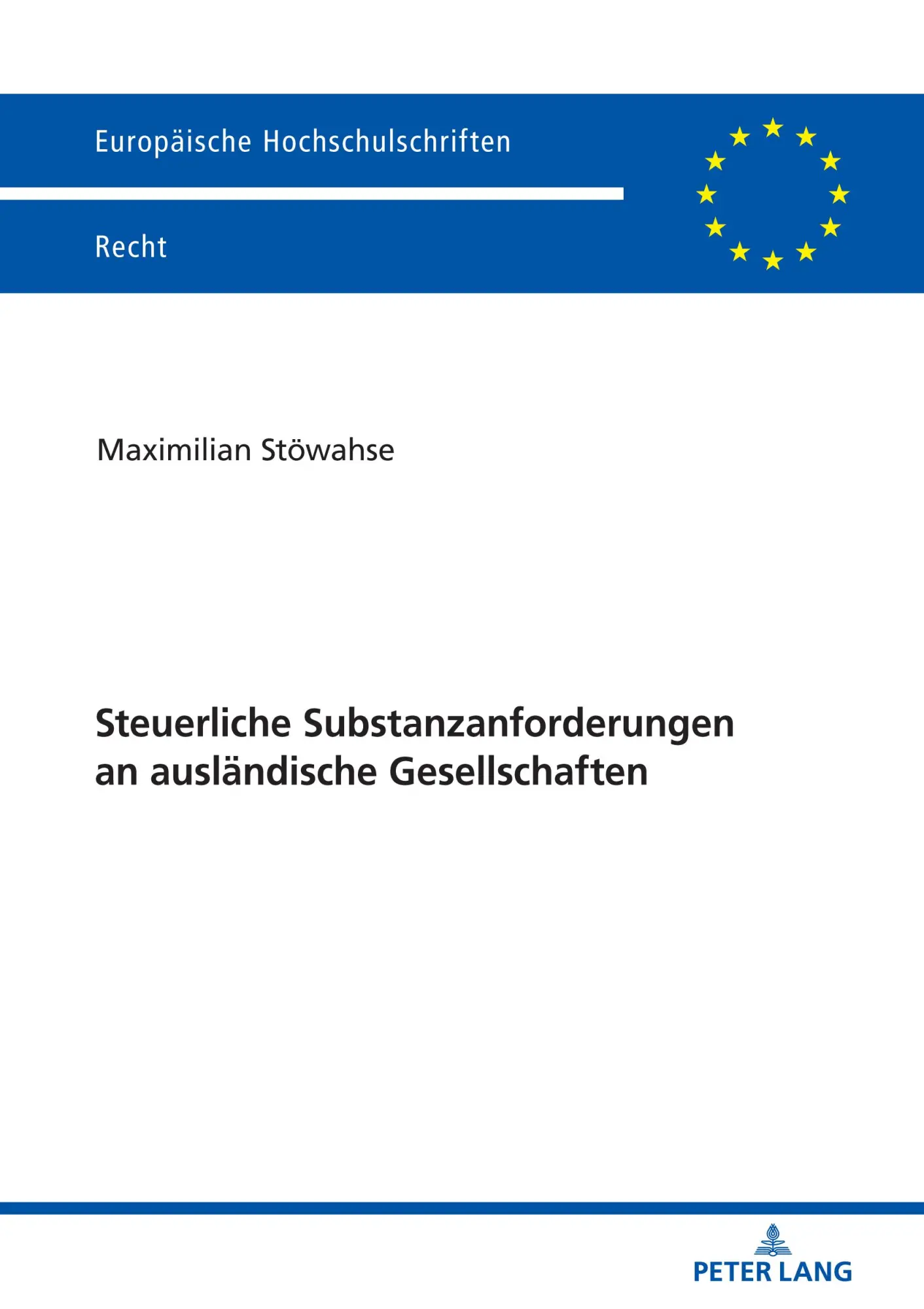 Cover: 9783631810408 | Steuerliche Substanzanforderungen an ausländische Gesellschaften