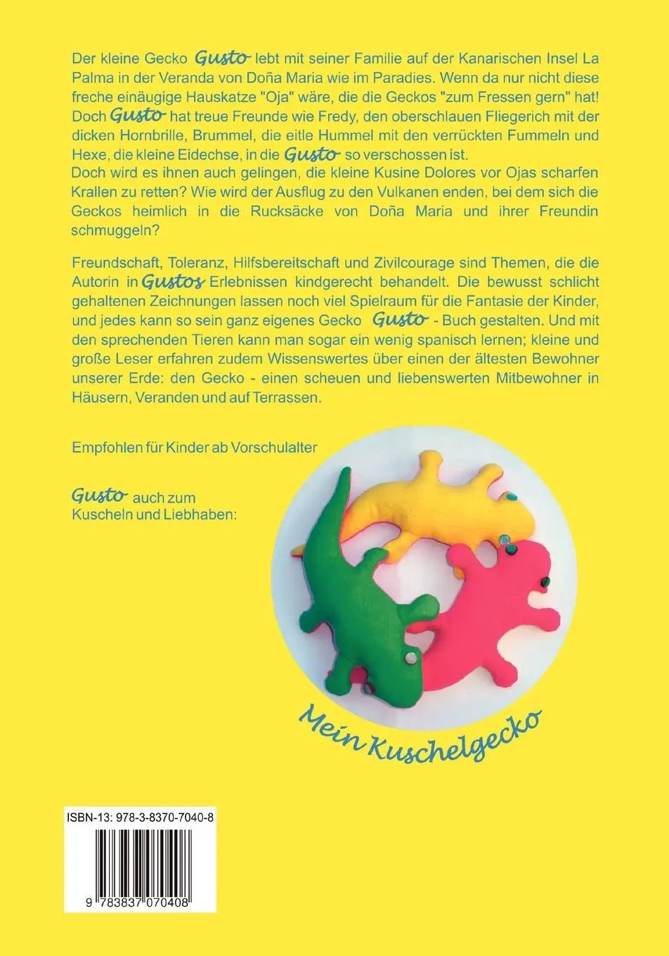 Rückseite: 9783837070408 | Der kleine Gecko Gusto · 2. Band | Ingrid Trölsch | Taschenbuch | 2008