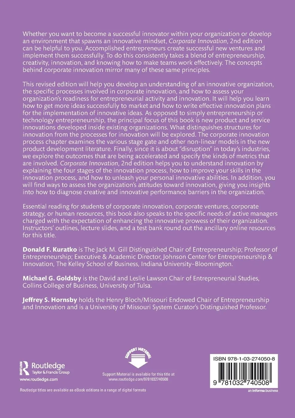 Rückseite: 9781032740508 | Corporate Innovation | Disruptive Thinking in Organizations | Buch