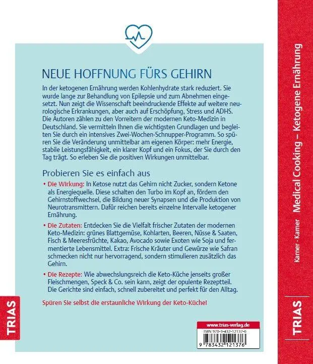 Rückseite: 9783432120508 | Medical Cooking: Ketogene Ernährung | Brigitte Karner (u. a.) | Buch