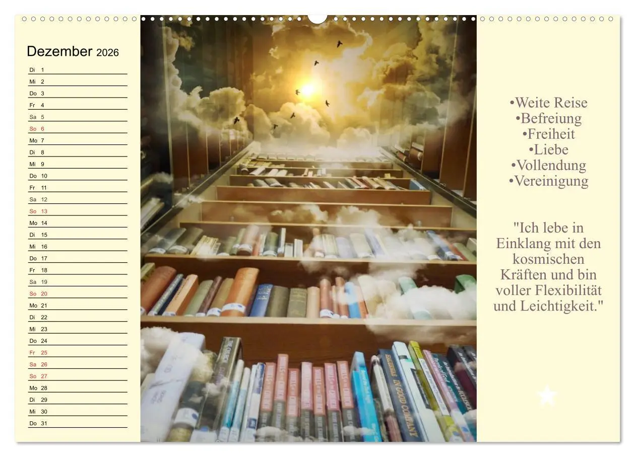 Bild: 9783457970508 | Tarot. Spirituell durch das Jahr (Wandkalender 2026 DIN A2 quer),...