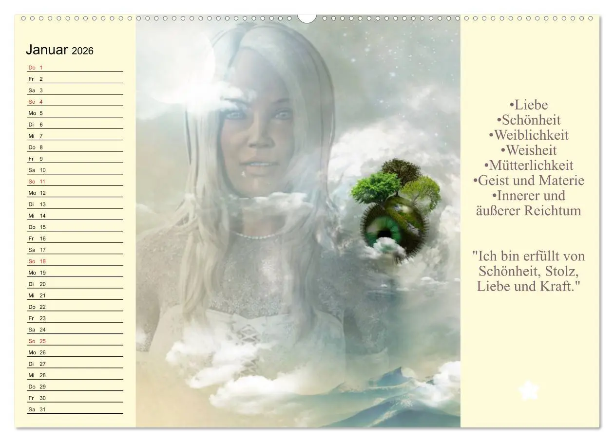 Bild: 9783457970508 | Tarot. Spirituell durch das Jahr (Wandkalender 2026 DIN A2 quer),...