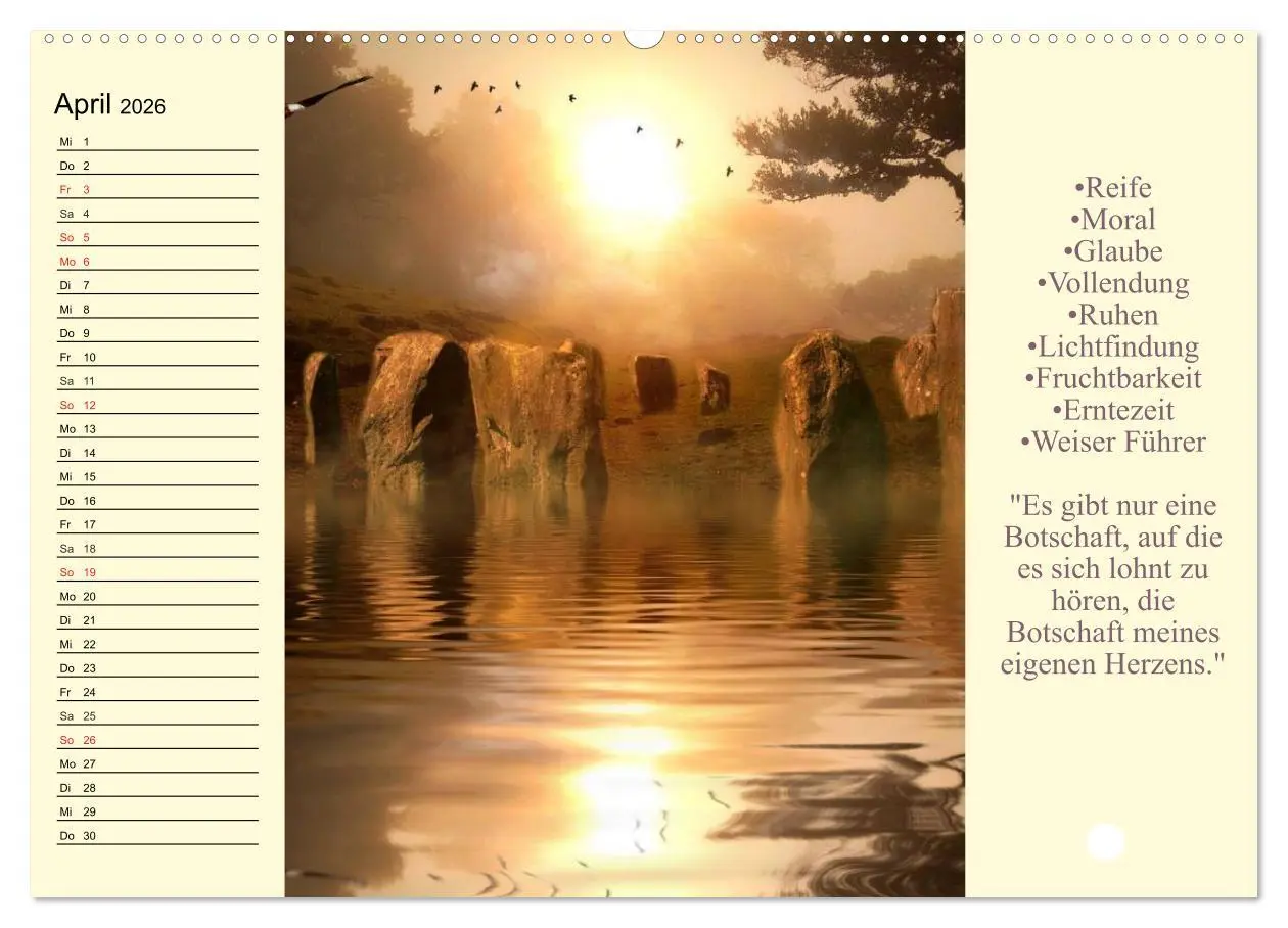 Bild: 9783457970508 | Tarot. Spirituell durch das Jahr (Wandkalender 2026 DIN A2 quer),...