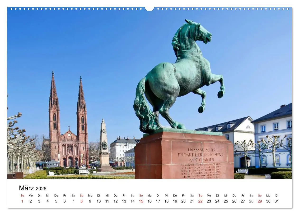 Bild: 9783516060508 | Highlights von Wiesbaden (Wandkalender 2026 DIN A2 quer), CALVENDO...