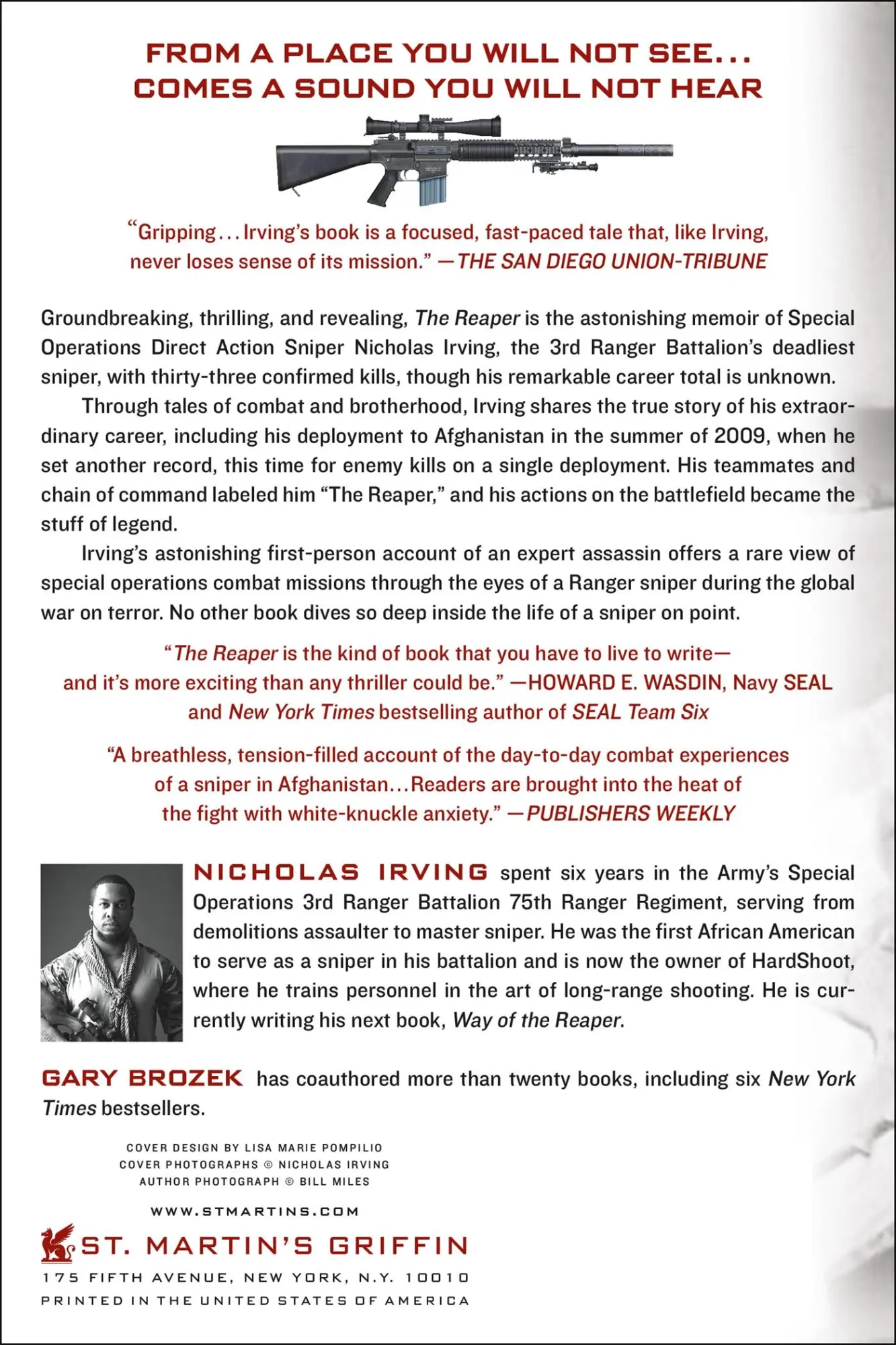 Rückseite: 9781250080608 | The Reaper | Autobiography of One of the Deadliest Special Ops Snipers