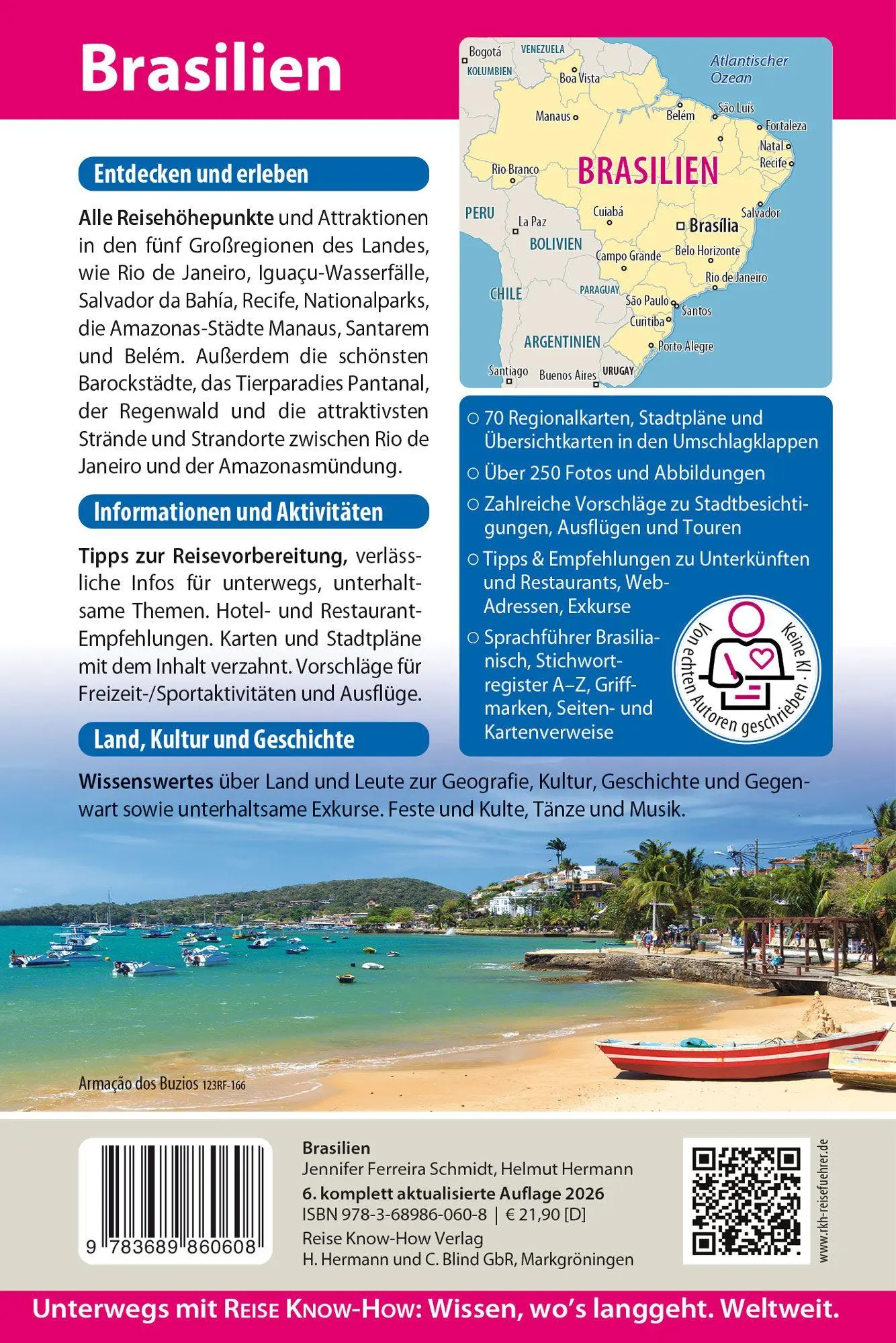 Bild: 9783689860608 | Reise Know-How Reiseführer Brasilien | Helmut Hermann (u. a.) | Buch