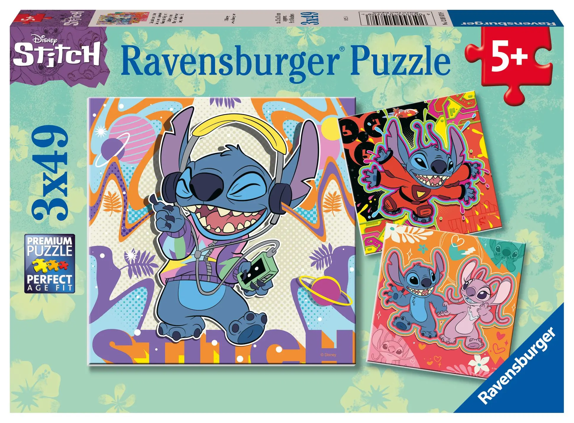 Cover: 4005555010708 | Kinderpuzzle 3x49 Teile - Disney Stitch - Einfach nur spielen | Spiel