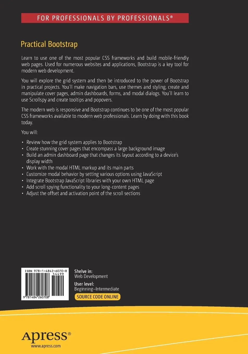 Rückseite: 9781484260708 | Practical Bootstrap | Panos Matsinopoulos | Taschenbuch | xix | 2020