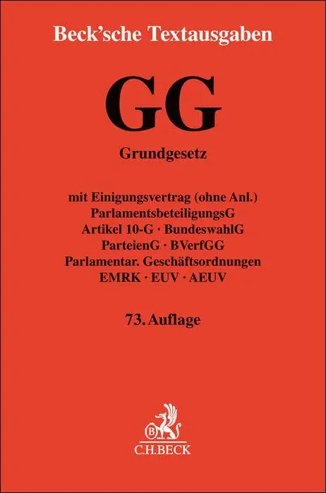 Cover: 9783406840708 | Grundgesetz für die Bundesrepublik Deutschland. GG | Taschenbuch