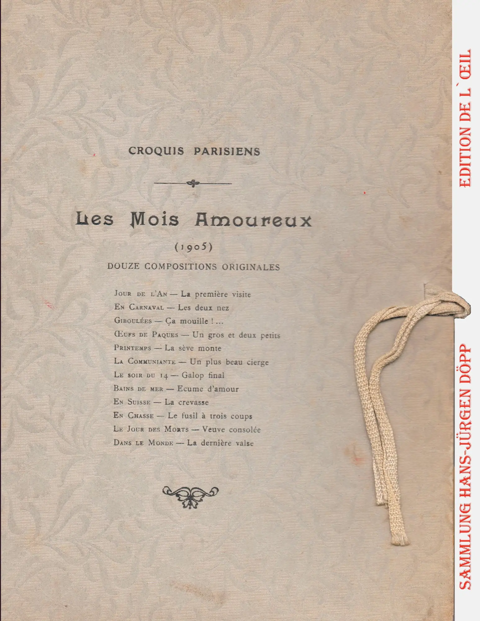 Cover: 9783844800708 | Les Mois Amoureux | Croquis Parisiens, 1905 | Ana Conda | Taschenbuch