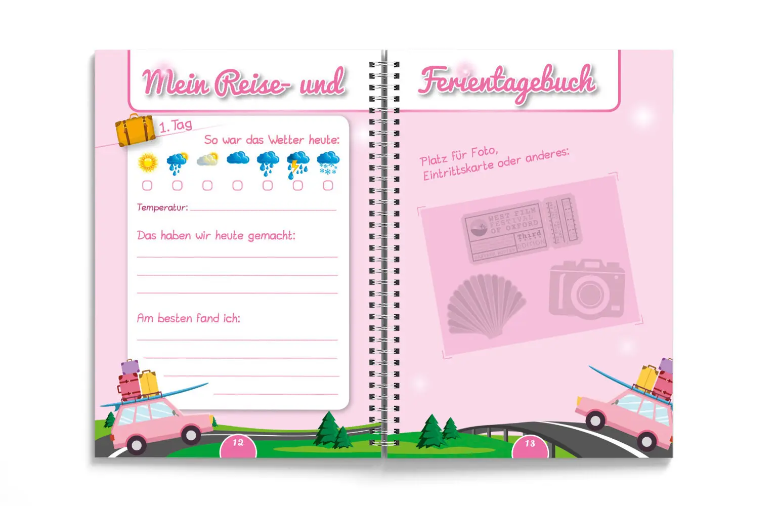 Rückseite: 9783961310708 | Urlaubs- und Ferientagebuch | Mein Reisebegleiter | familia Verlag