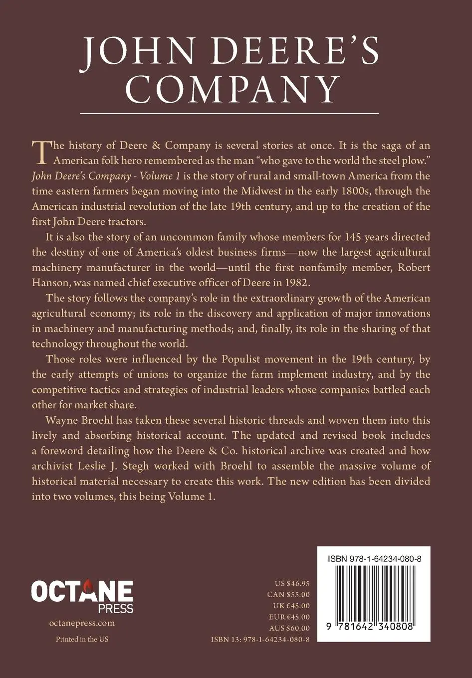 Rückseite: 9781642340808 | John Deere's Company - Volume 1 | Wayne G Broehl | Buch | Gebunden