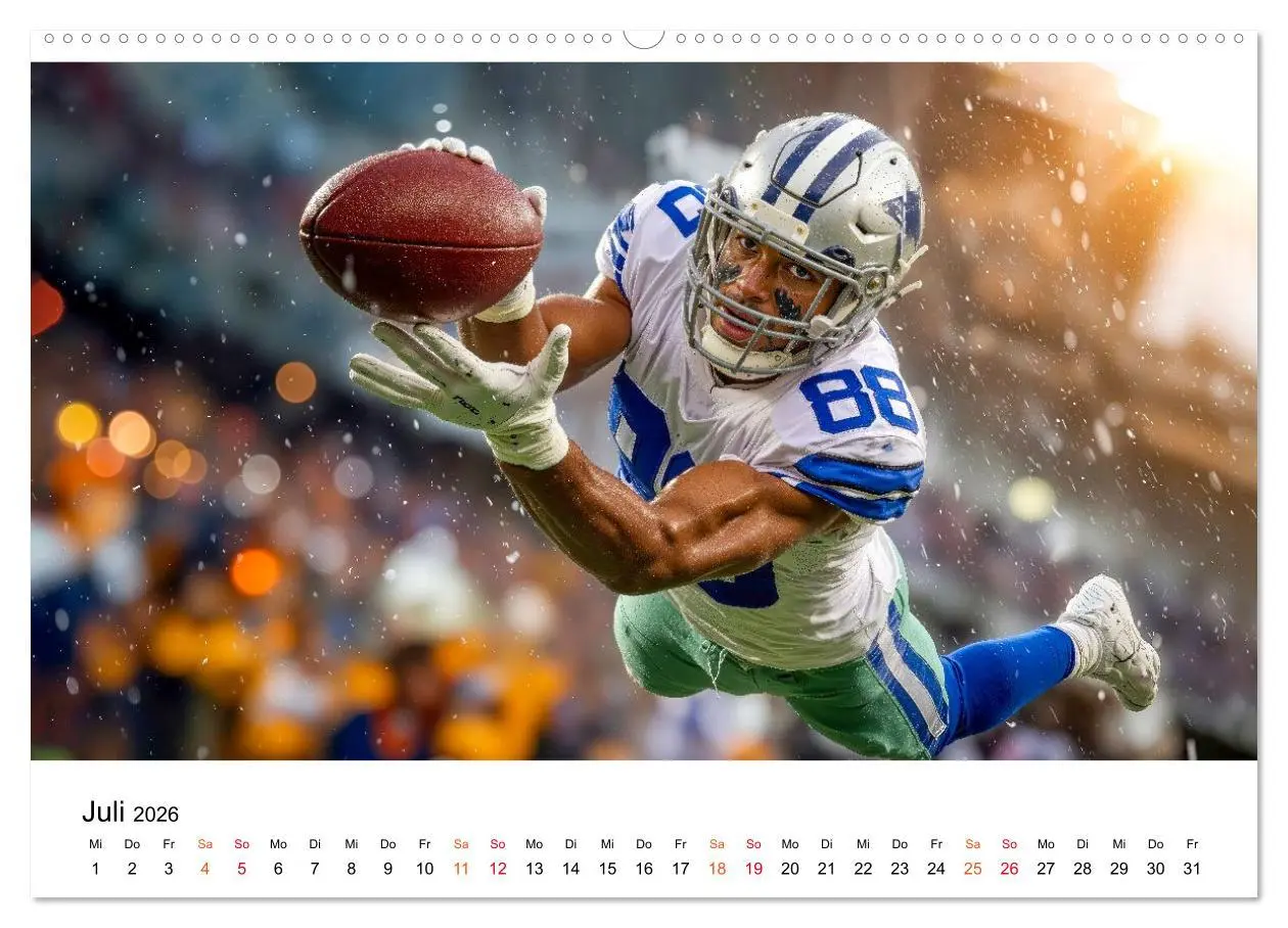 Bild: 9783516650808 | American Football - Touchdown durchs Jahr (Wandkalender 2026 DIN A2...