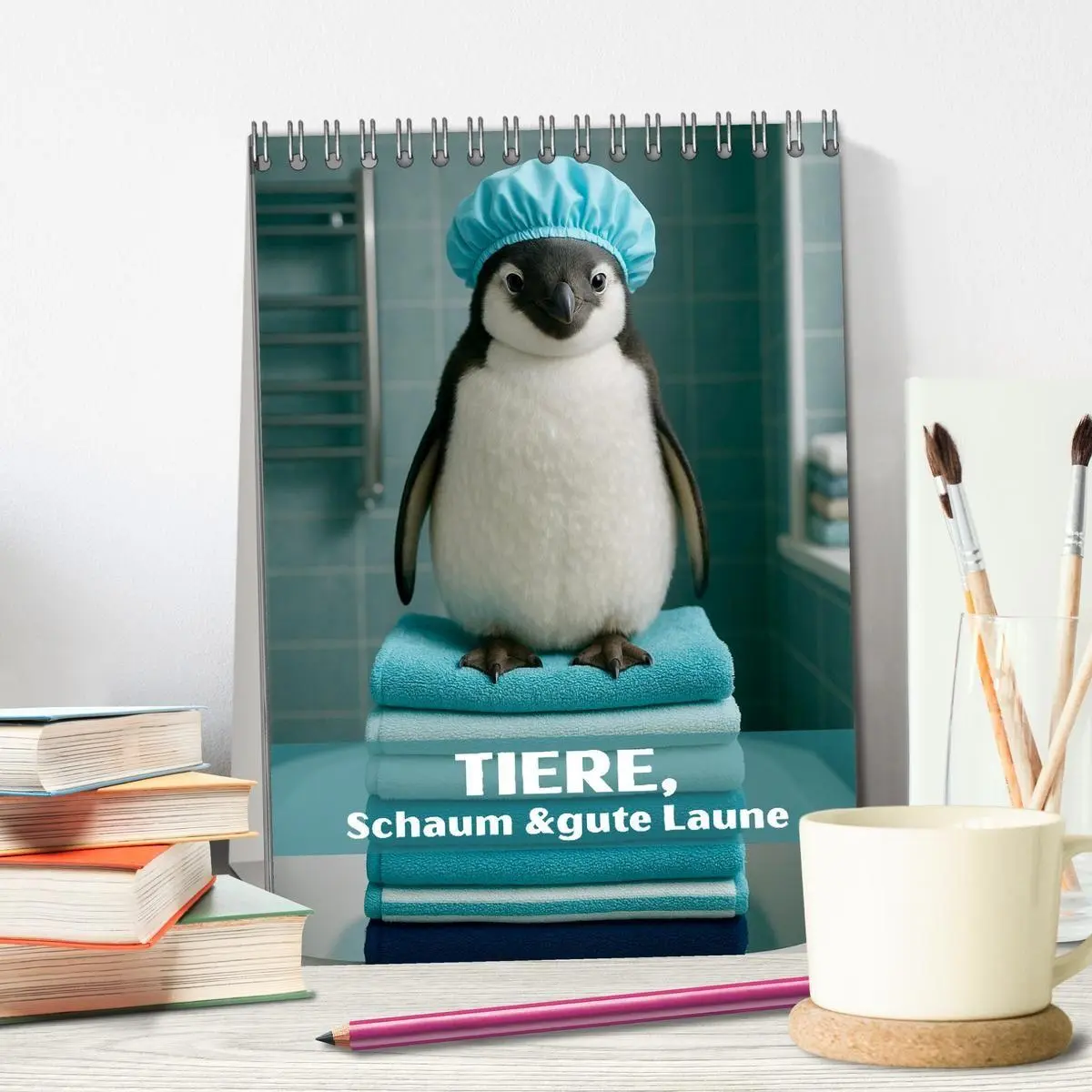 Bild: 9783516720808 | Tiere, Schaum und gute Laune (Tischkalender 2026 DIN A5 hoch),...