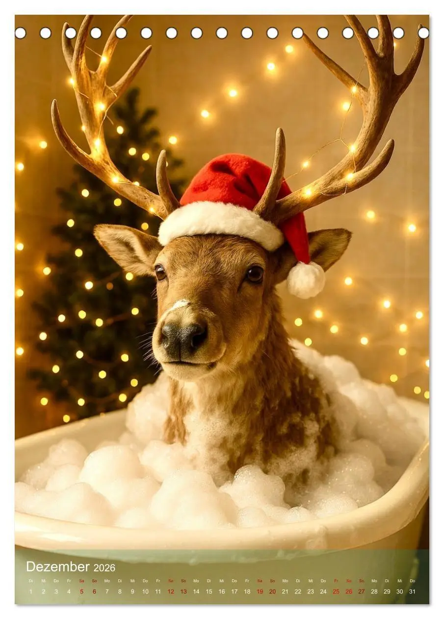 Bild: 9783516720808 | Tiere, Schaum und gute Laune (Tischkalender 2026 DIN A5 hoch),...