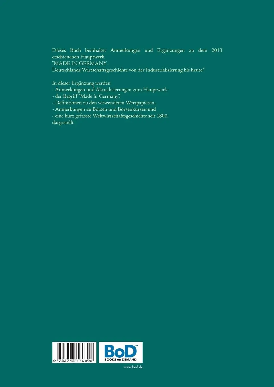 Rückseite: 9783748170808 | Anmerkungen zu Made in Germany | Lothar Groß | Taschenbuch | 260 S.