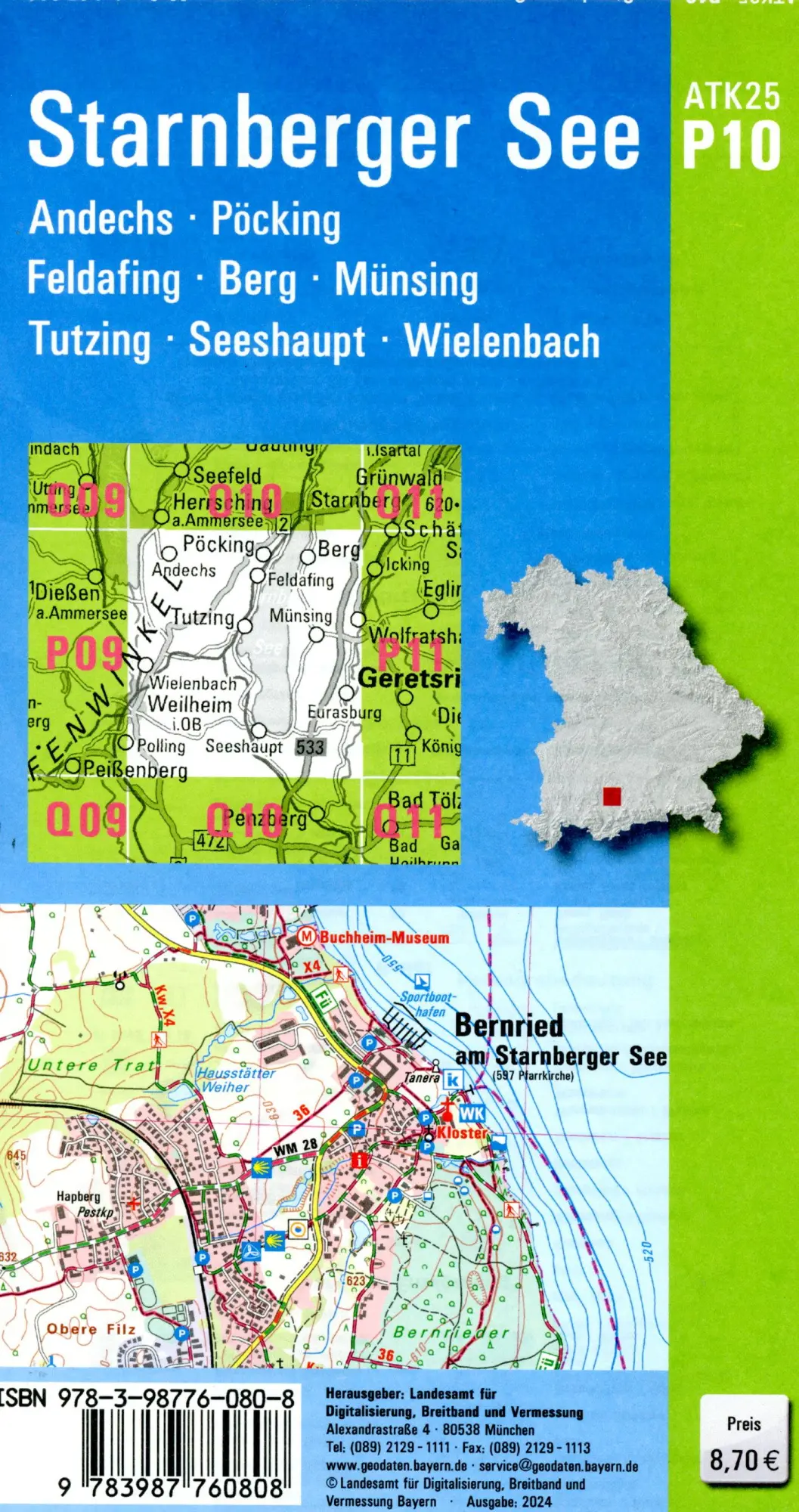 Bild: 9783987760808 | ATK25-P10 Starnberger See (Amtliche Topographische Karte 1:25000)