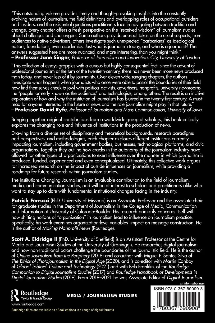 Rückseite: 9780367690908 | The Institutions Changing Journalism | Barbarians Inside the Gate