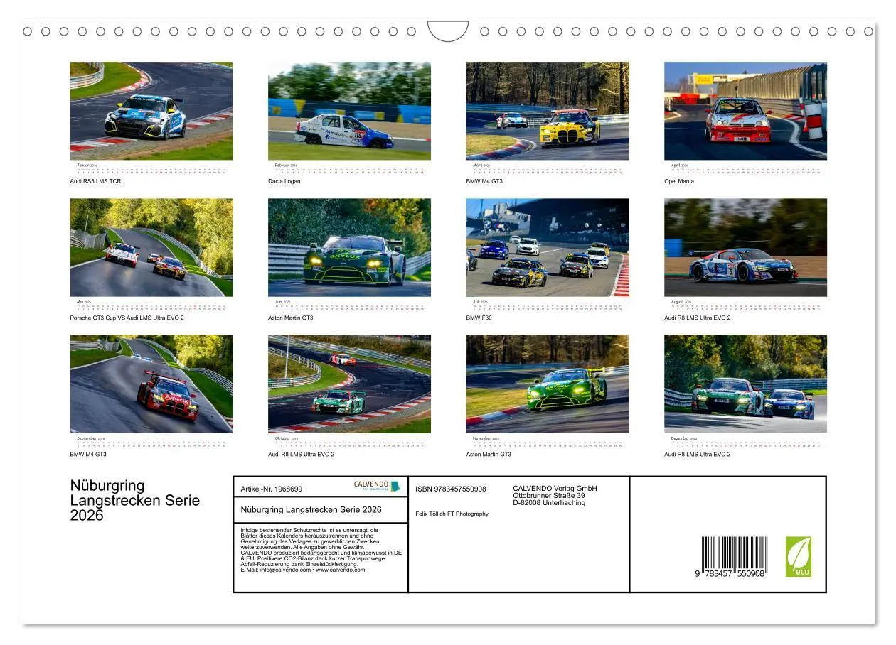 Bild: 9783457550908 | Nüburgring Langstrecken Serie 2026 (Wandkalender 2026 DIN A3 quer),...