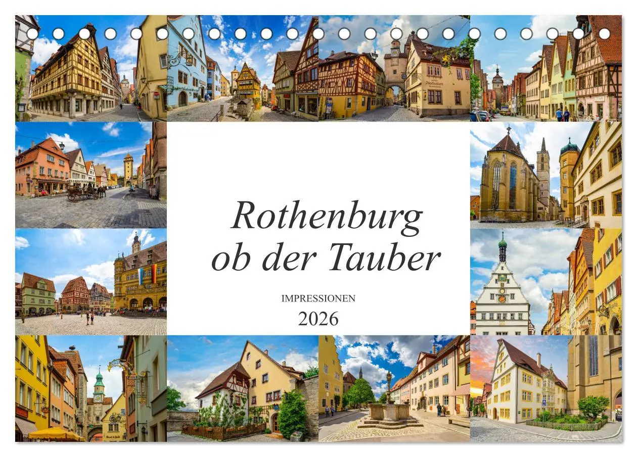 Cover: 9783457790908 | Rothenburg ob der Tauber Impressionen (Tischkalender 2026 DIN A5...