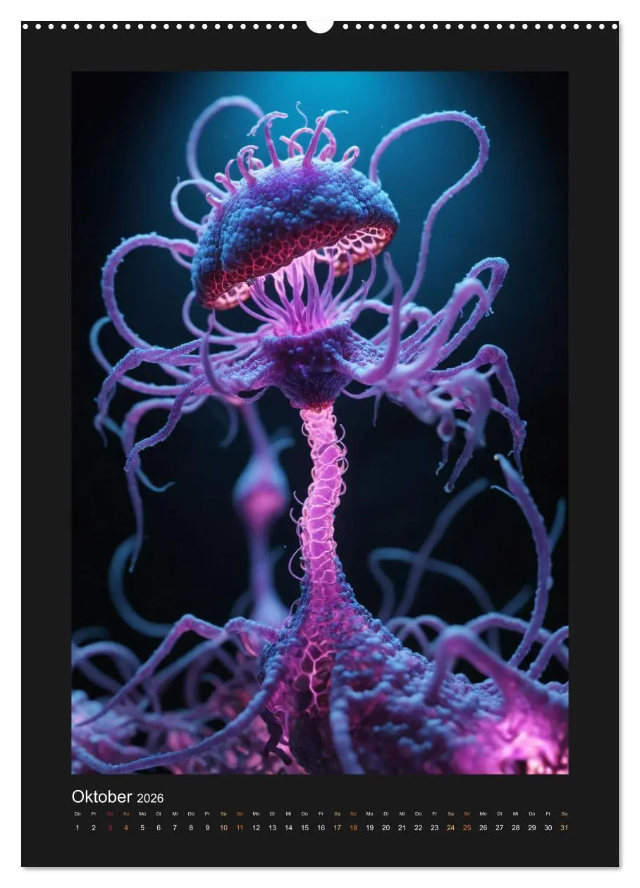 Bild: 9783516260908 | Leuchtende Mikrokosmen (Wandkalender 2026 DIN A2 hoch), CALVENDO...