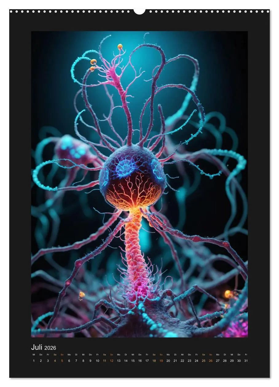 Bild: 9783516260908 | Leuchtende Mikrokosmen (Wandkalender 2026 DIN A2 hoch), CALVENDO...