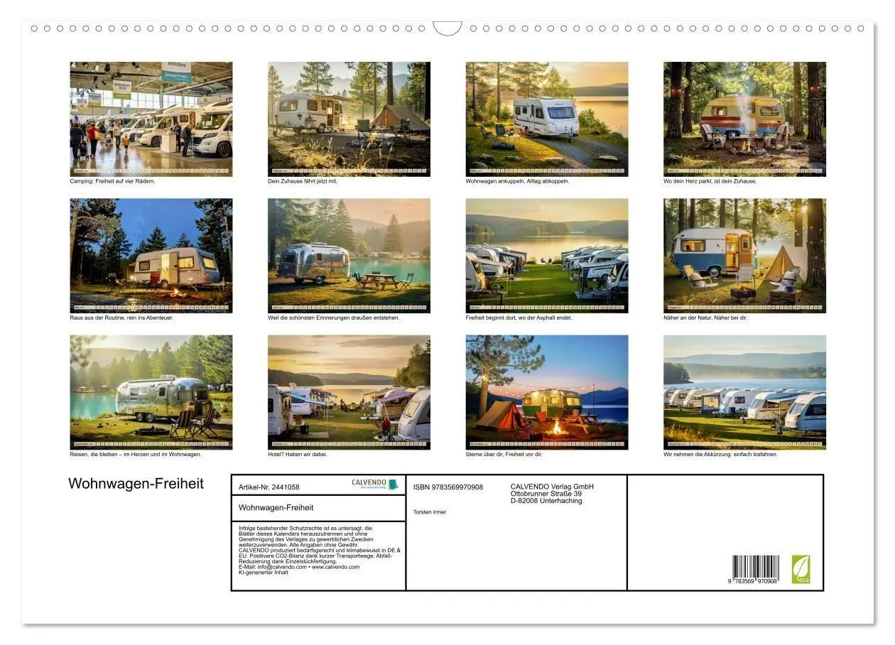 Bild: 9783569970908 | Wohnwagen-Freiheit (Wandkalender 2027 DIN A2 quer), CALVENDO...