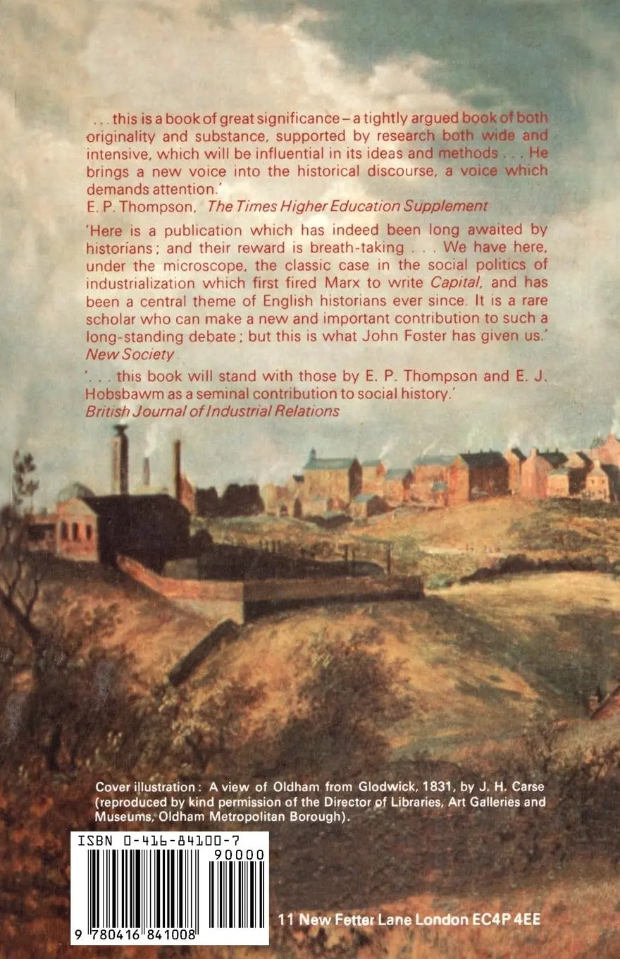 Rückseite: 9780416841008 | Class Struggle and the Industrial Revolution | John Foster | Buch
