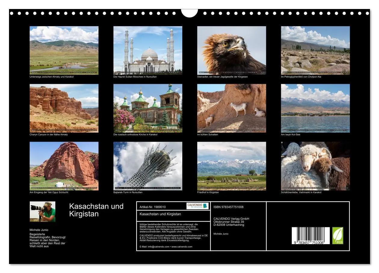 Bild: 9783457751008 | Kasachstan und Kirgistan (Wandkalender 2026 DIN A3 quer), CALVENDO...