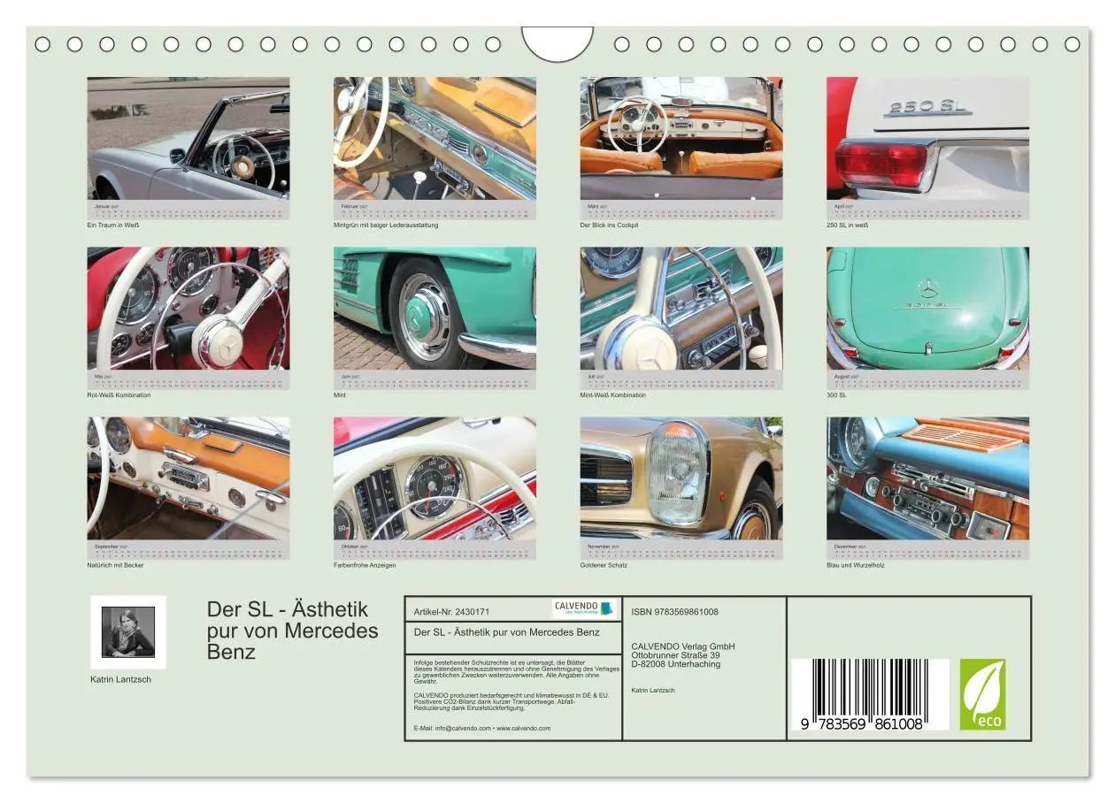 Bild: 9783569861008 | Der SL - Ästhetik pur von Mercedes Benz (Wandkalender 2027 DIN A4...