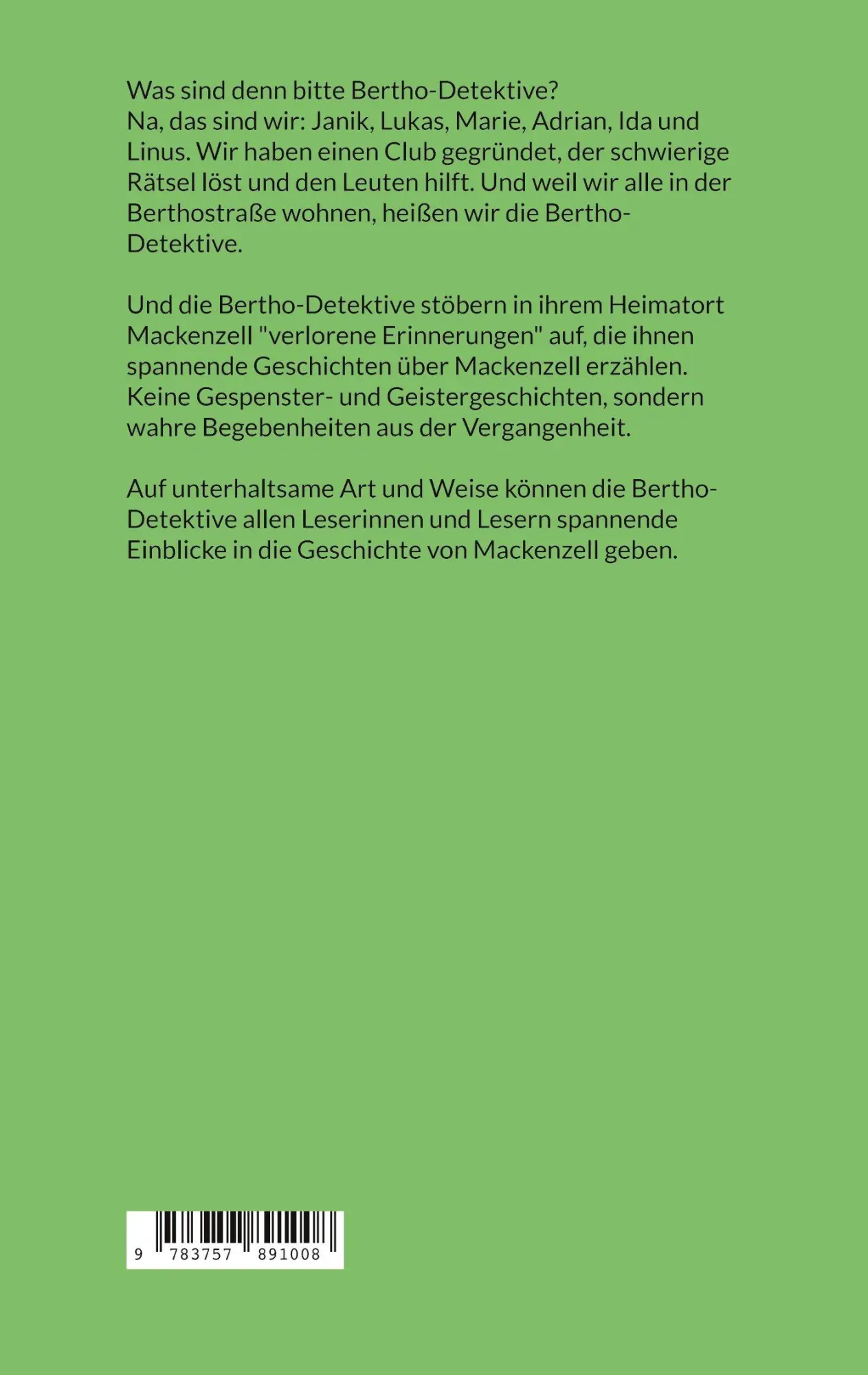 Rückseite: 9783757891008 | Die Bertho-Detektive und die verlorenen Erinnerungen | Sabine Trapp