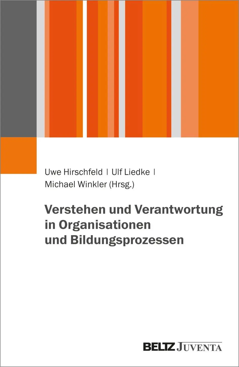 Cover: 9783779981008 | Verstehen und Verantwortung in Organisationen und Bildungsprozessen