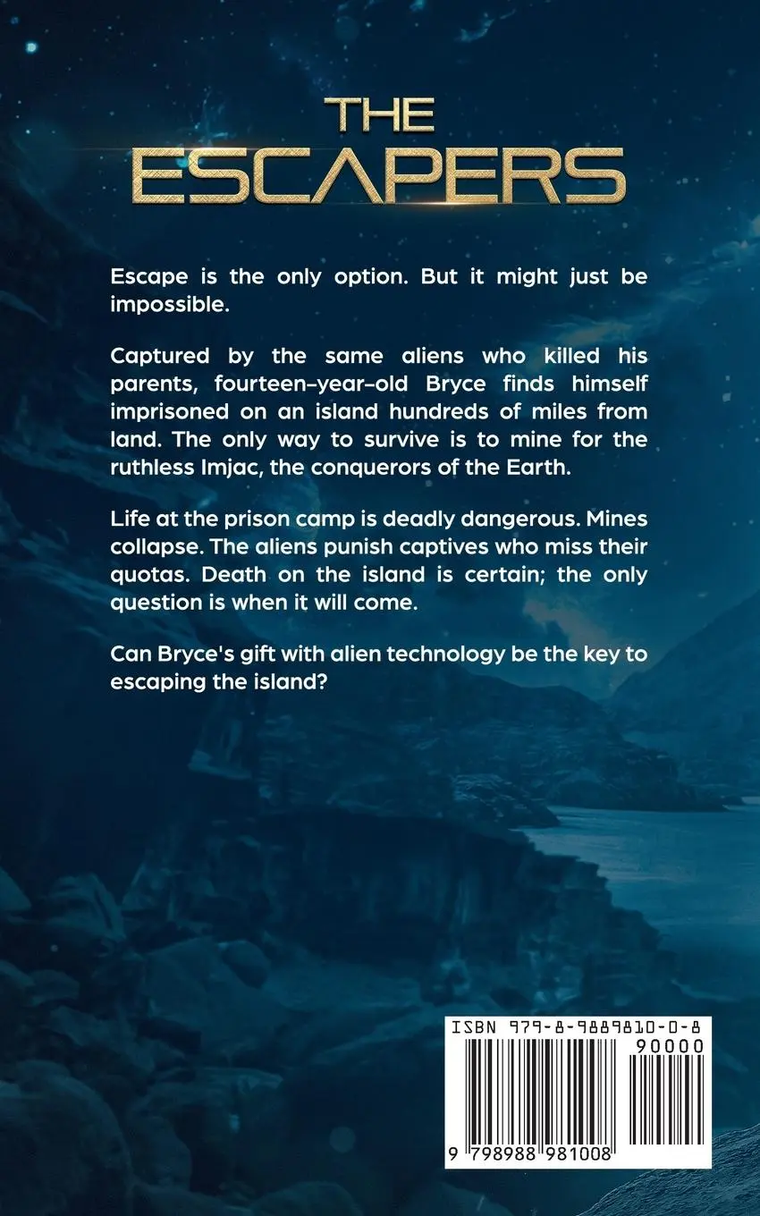 Rückseite: 9798988981008 | The Escapers | Book One of the Alien Harvester Series | L. J. Monahan