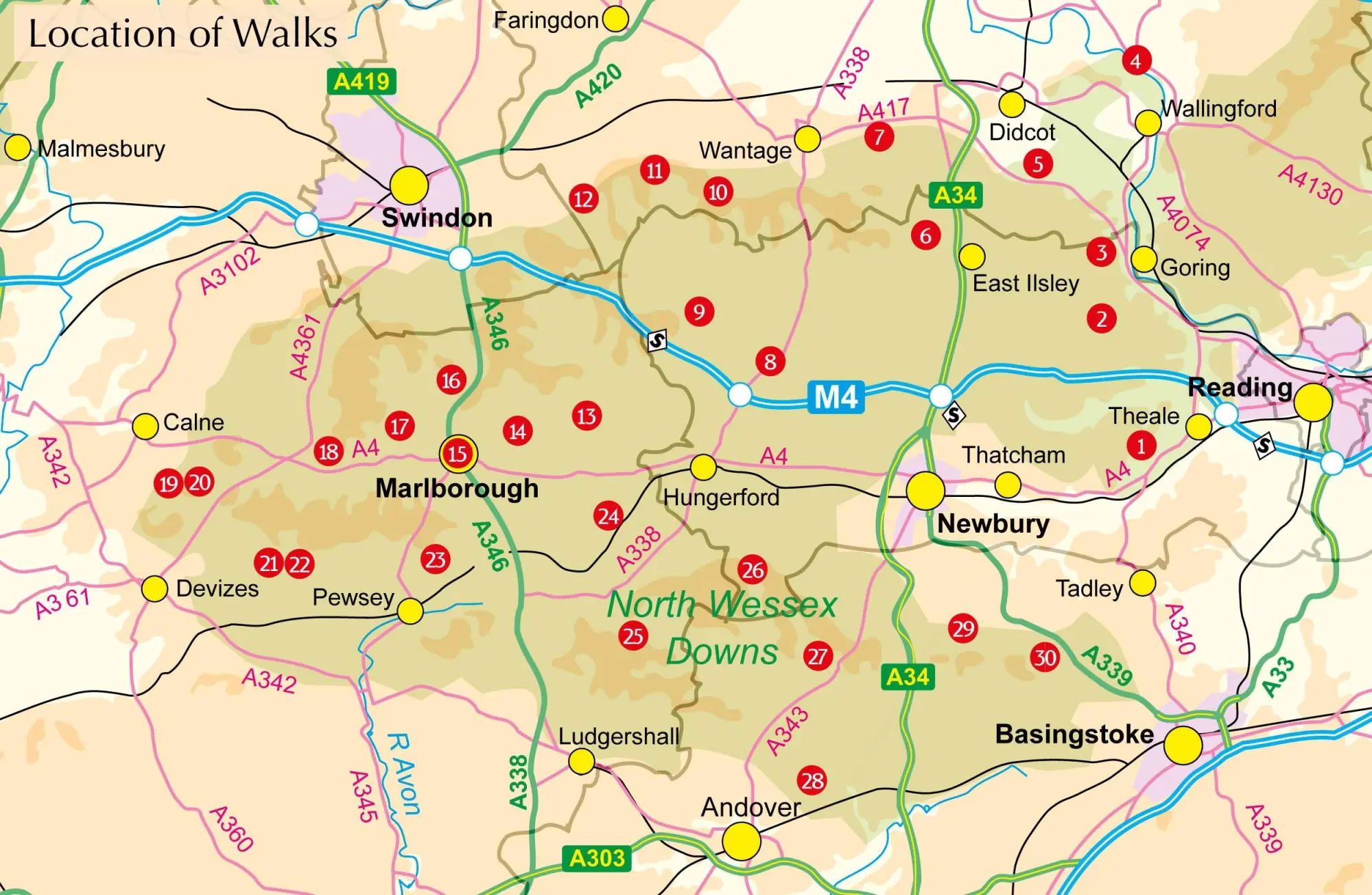 Bild: 9781786311108 | Walking in the North Wessex Downs | 30 walks exploring the AONB | Buch